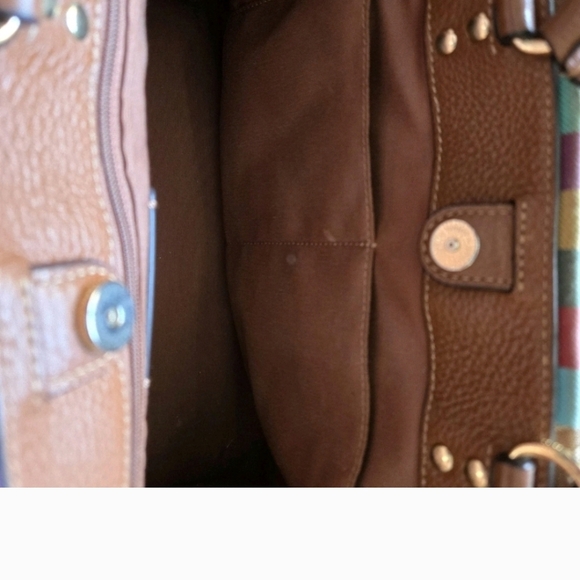 Coach Dempsey 29 Carryall Jacquard Stripe & Patch - Rainbow Multi EUC - Picture 9 of 12